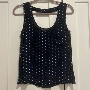 YaYa Aflalo Designer Silk Polka Dot Blouse